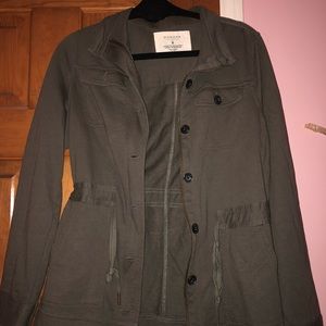An army green jacket
